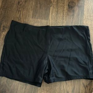 black shorts